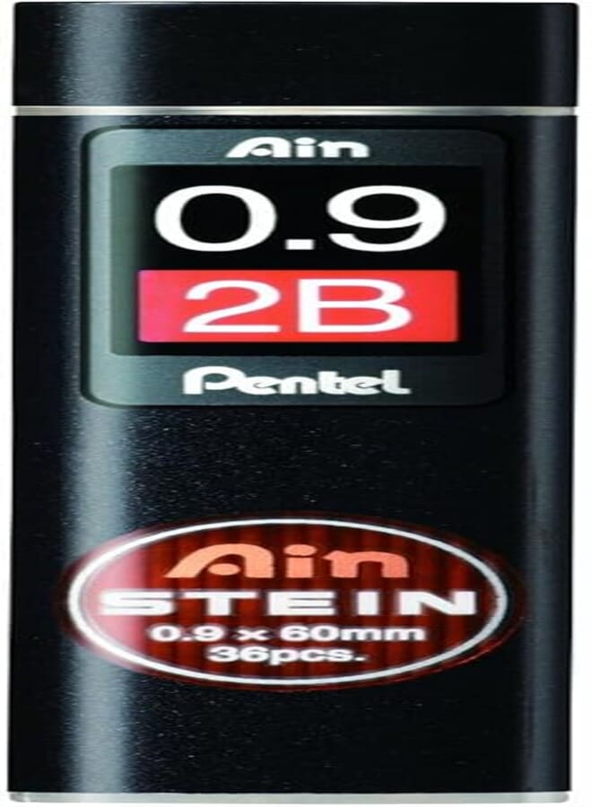 Pentel C279-2B 36 Count (Pack of 1) ain stein mechanical pencil lead, 0.9mm 2b, leads (c279-2b) Black